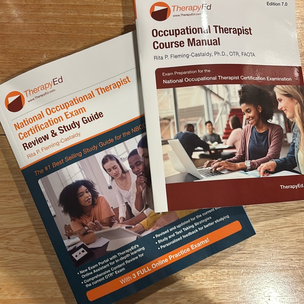 TherapyEd NBCOT OTR Review & Study Guide, and Course Manual Books